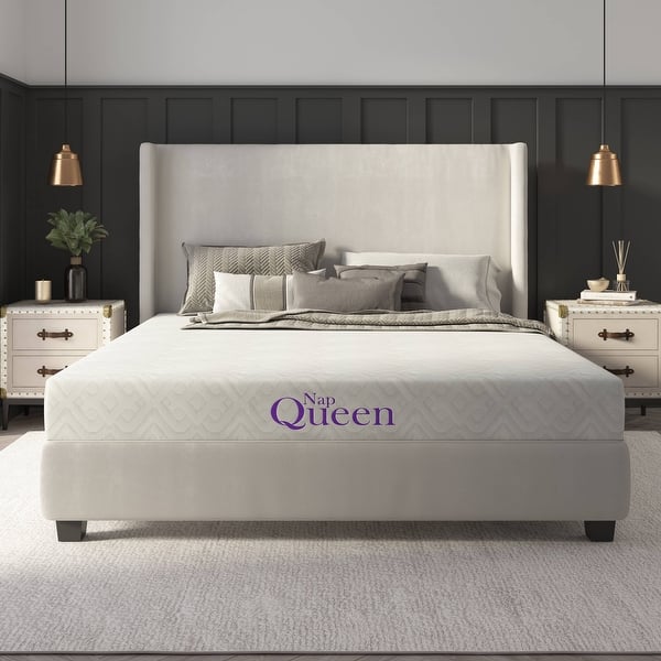 slide 2 of 12, NapQueen Elizabeth 8" Cooling Gel Memory Foam Mattress King