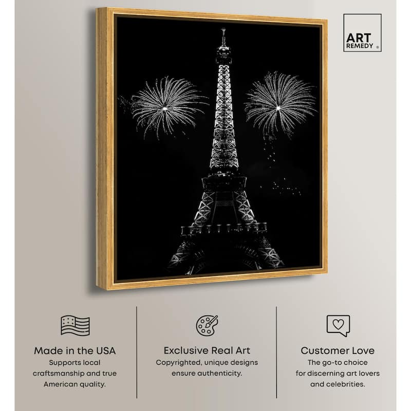 Fireworks Over Paris Canvas by Art Remedy