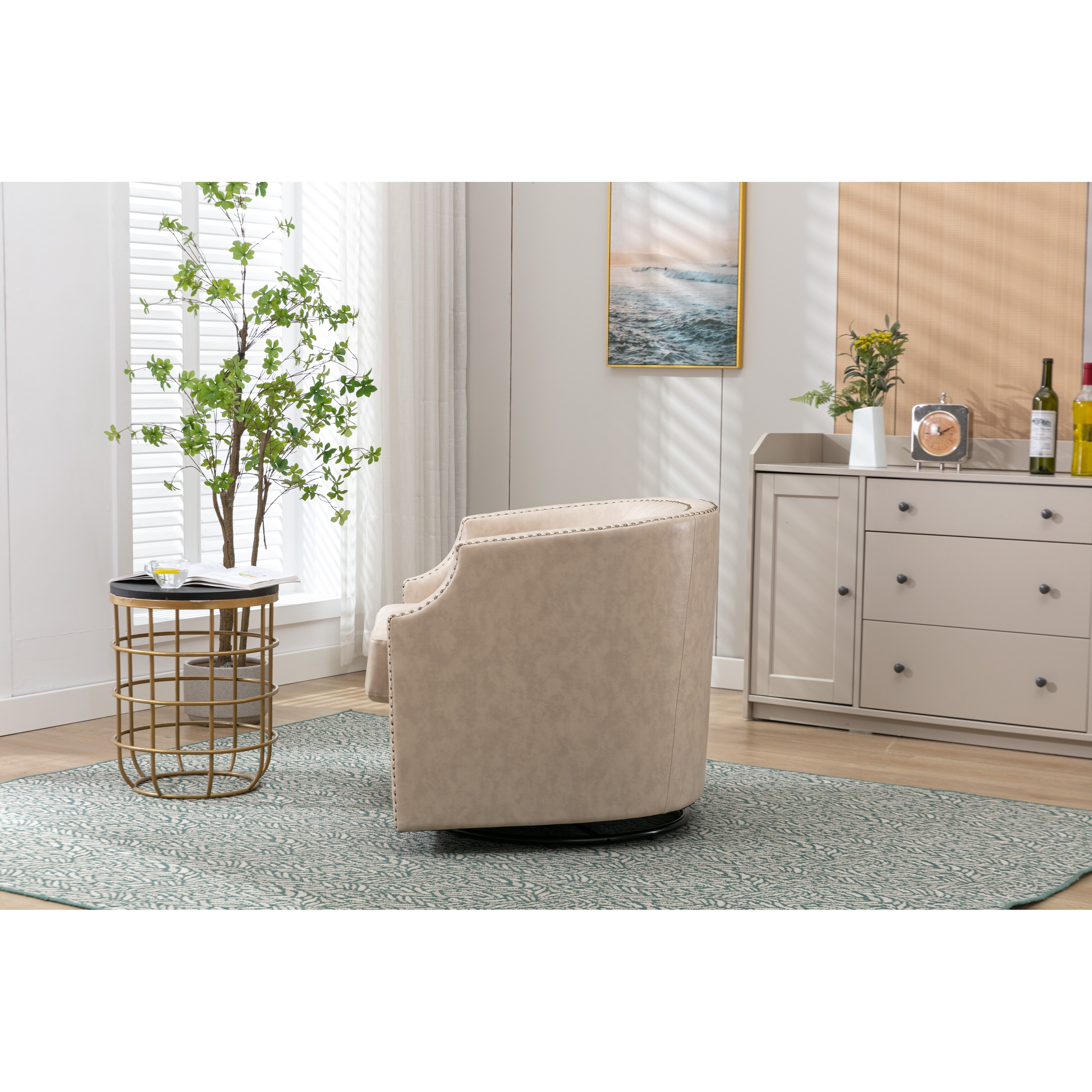 Nailhead chairs for living room discount
