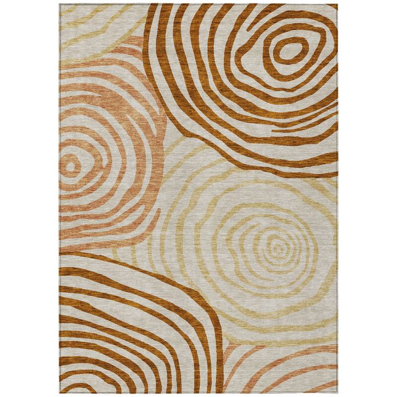 HomeRoots Abstract Transitional Rectangle Outdoor Rug