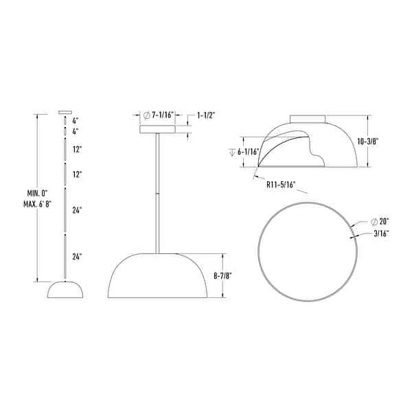 Napa 20 Inch 2-in-1 LED Flush Mount Pendant