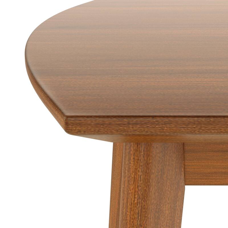 47 Inch Mid Century Modern Dining Table, Solid Wood Kitchen & Dining Room Table for 4, Minimalist Table for Dining Room - Brown