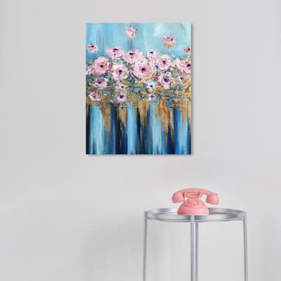 Wynwood Studio Canvas Floral and Botanical Never ending blooms Pink and Light Pink Modern & Contemporary Wall Art Canvas Print