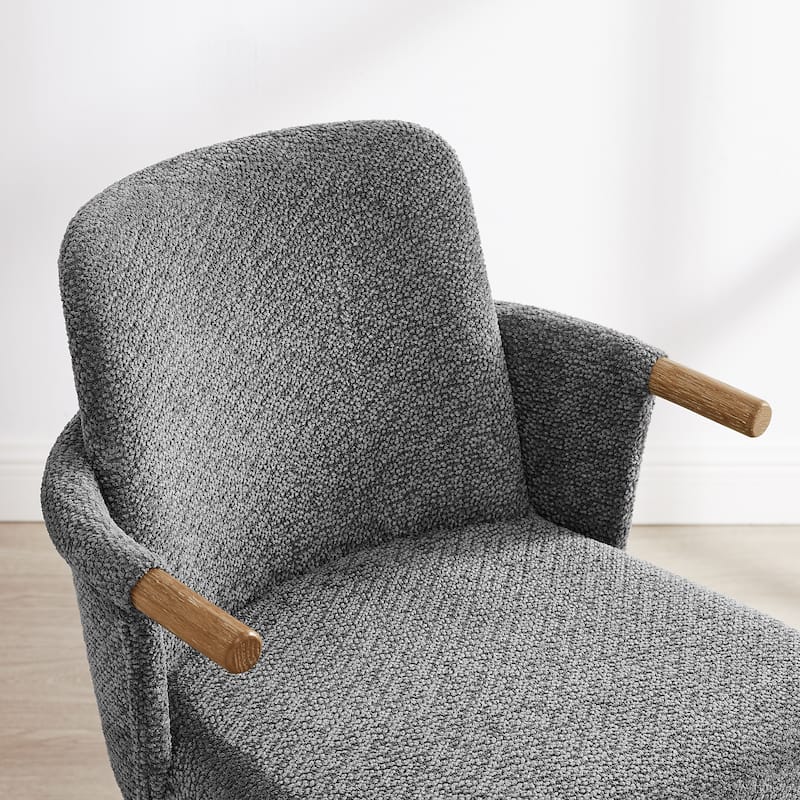 Art Leon Set of 2 Swivel Fabric Upholstered Counter Height Barstool