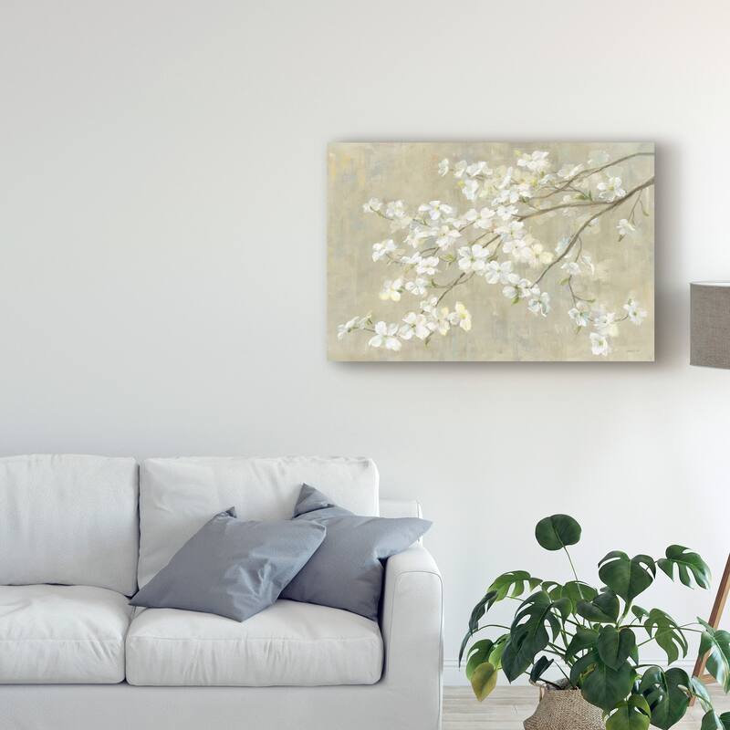Danhui Nai 'Dogwood In Spring Neutral Crop' Canvas Art