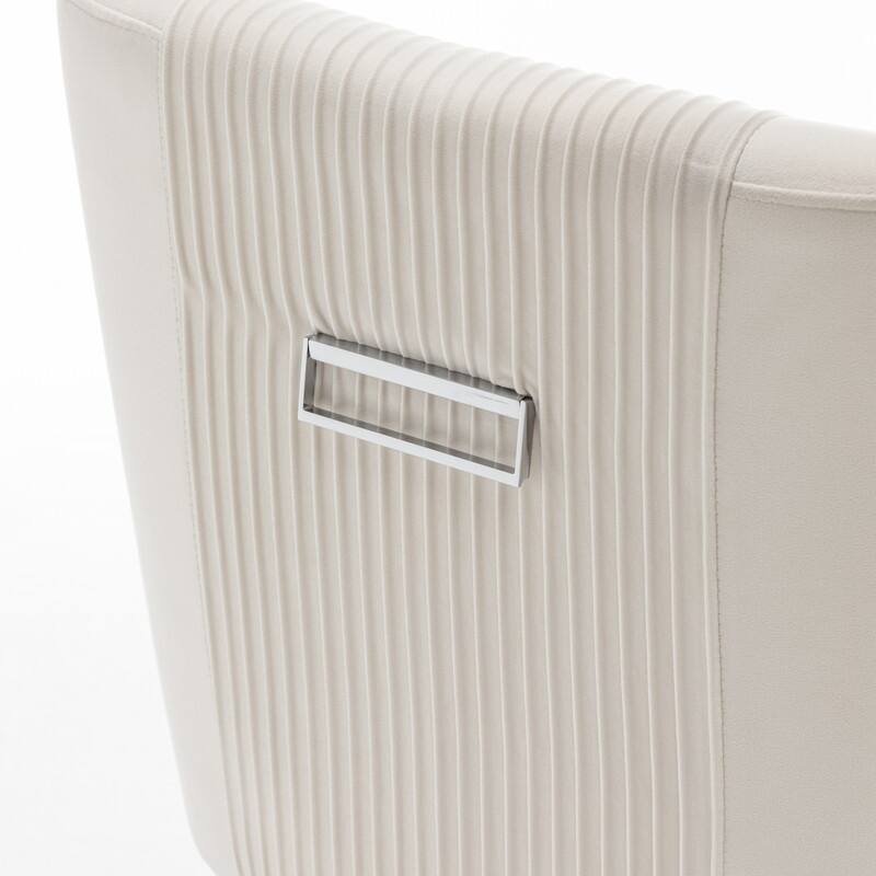 Modern Contempoary Velvet Dining Chair Set of 2 with Metal Frame Legs and Back Pull