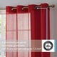 preview thumbnail 63 of 117, HLC.me 2 Piece Semi Sheer Voile Window Curtain Drapes Grommet Top Panels Bedroom, Living Room - Set of 2 panels