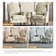Upholstered Nailhead Trim Armchair Wingback Accent Chairs Set of 2