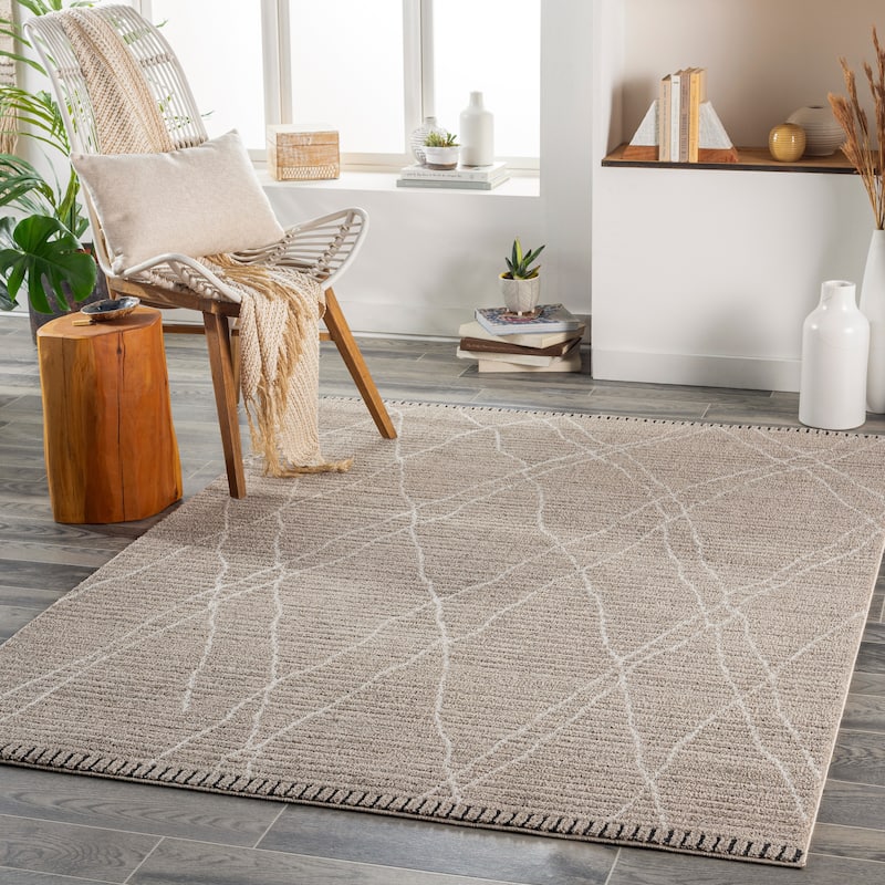 Artistic Weavers Junon Modern Abstract Area Rug - 7'10" x 10' - Brown/Ivory