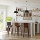 preview thumbnail 14 of 120, Skara Swivel Bar Stool, Upholstered Bar Height Chair with Bentwood Frame