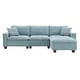 preview thumbnail 46 of 55, Roomfitters 100 x 59" Modern Convertible L-Shaped Sectional Sofa with Free Pillows, 4-Seat Suede Velvet Sleeper Sofa