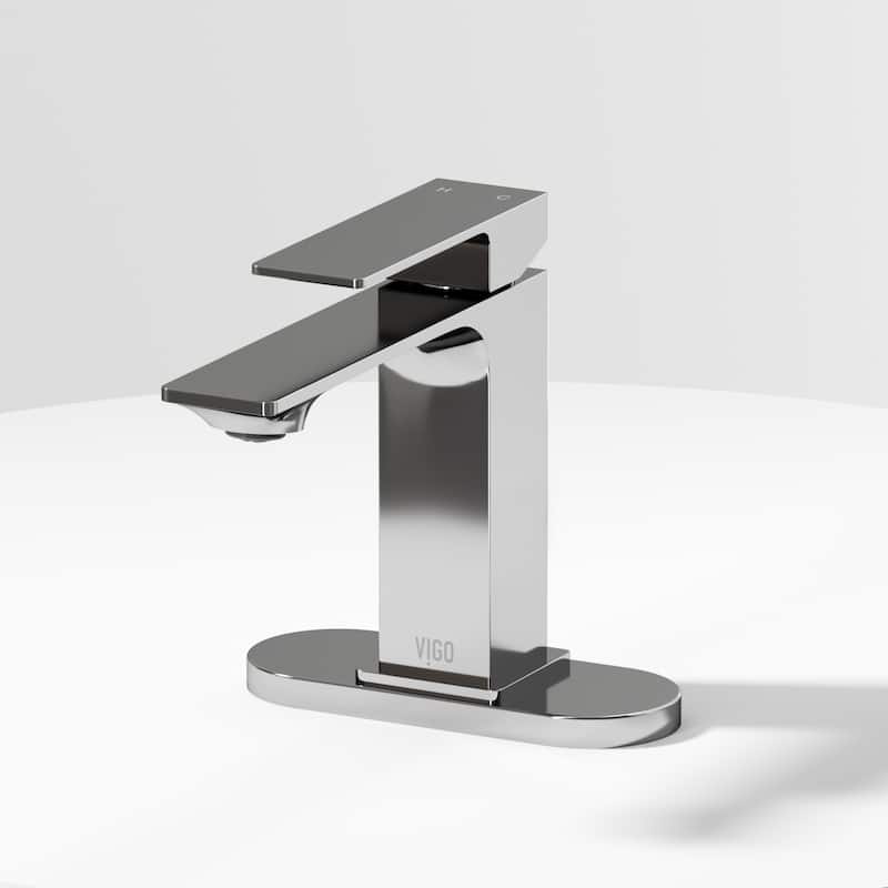VIGO Dunn 6" H Single Handle Single Hole Bathroom Faucet