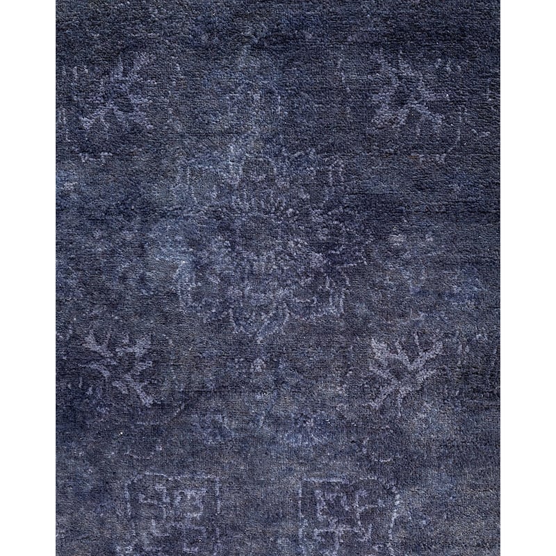 Contemporary Overdyed Wool Hand Knotted Area Rug - 4' 2" x 6' 4"