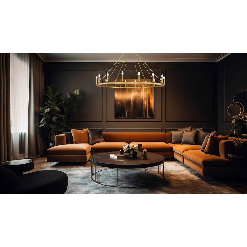 Z-Lite 482R-16R Barclay 16 Light 62" Wide Taper Candle Ring Chandelier