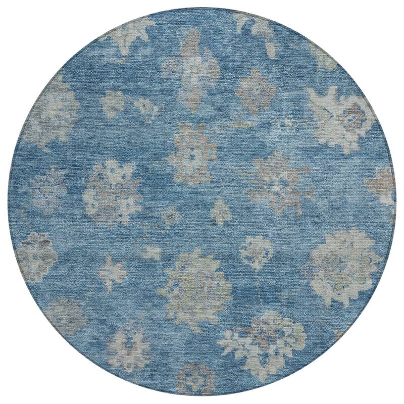 Machine Washable Indoor/ Outdoor Casual Traditional Chantille Rug