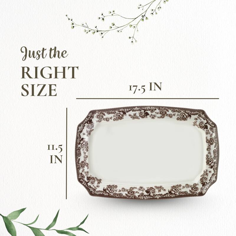 Spode Delamere Rectangular Platter - 17.5 inch