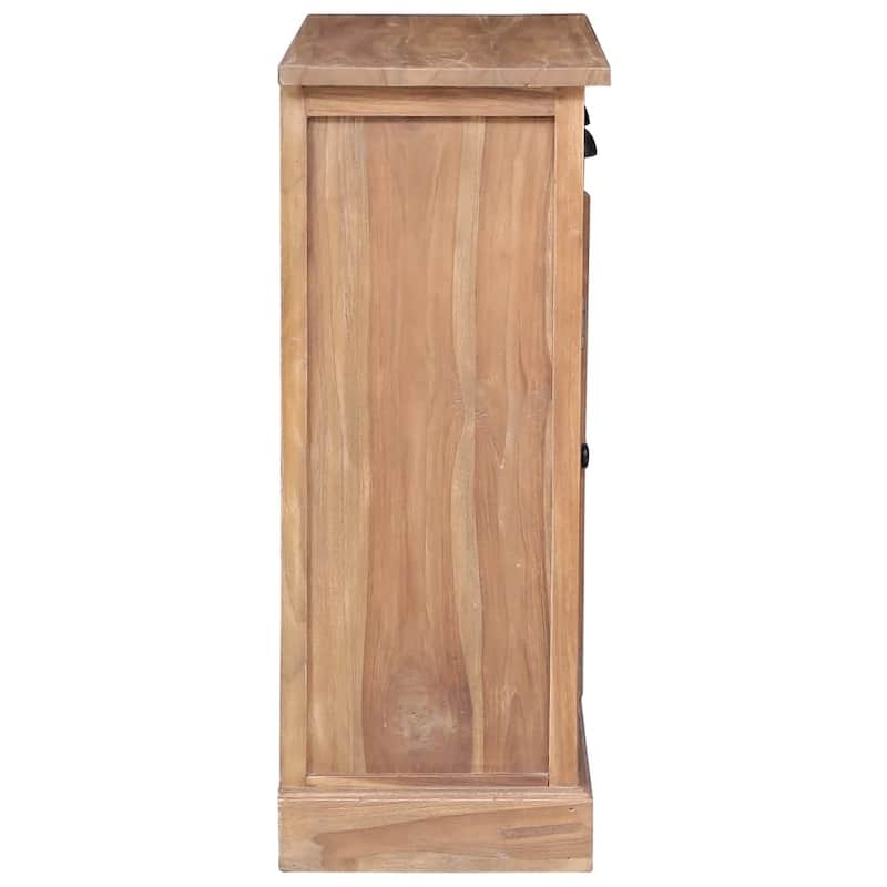vidaXL Side Cabinet 25.6"x11.8"x29.5" Solid Teak