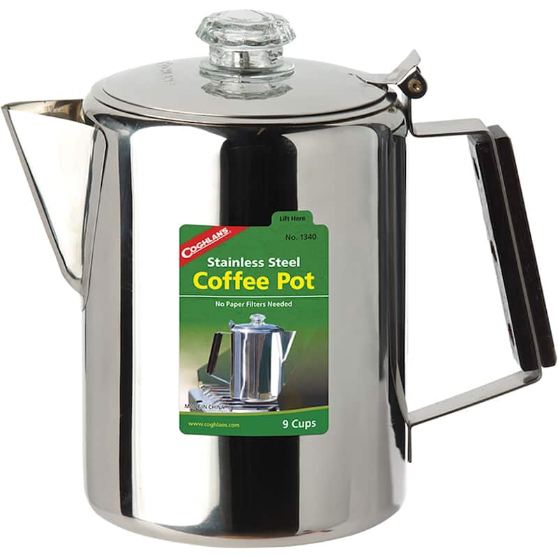 Coghlan's 9-Cup Stainless Steel Coffee Pot - One Size Fits Most