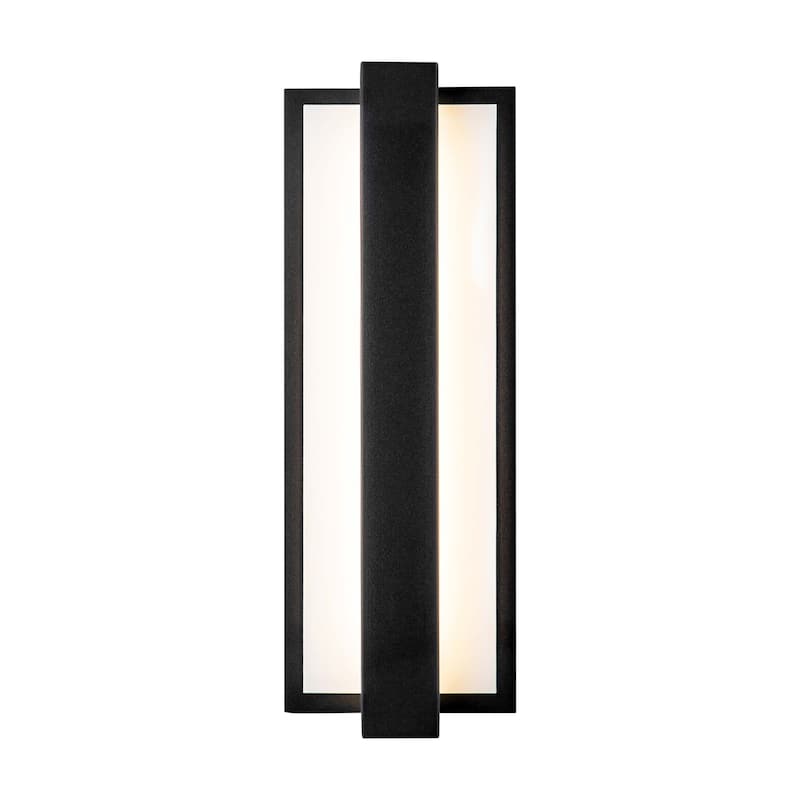 1-Light Modern Black Aluminum Integrated LED IP54 Waterproof Outdoor Wall Light - 13.5 in. H x 4.7 in. W x 2.6 in. D