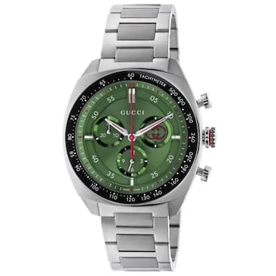 Gucci Men's Interlocking Green Dial Watch - YA142318 - 6 (36)