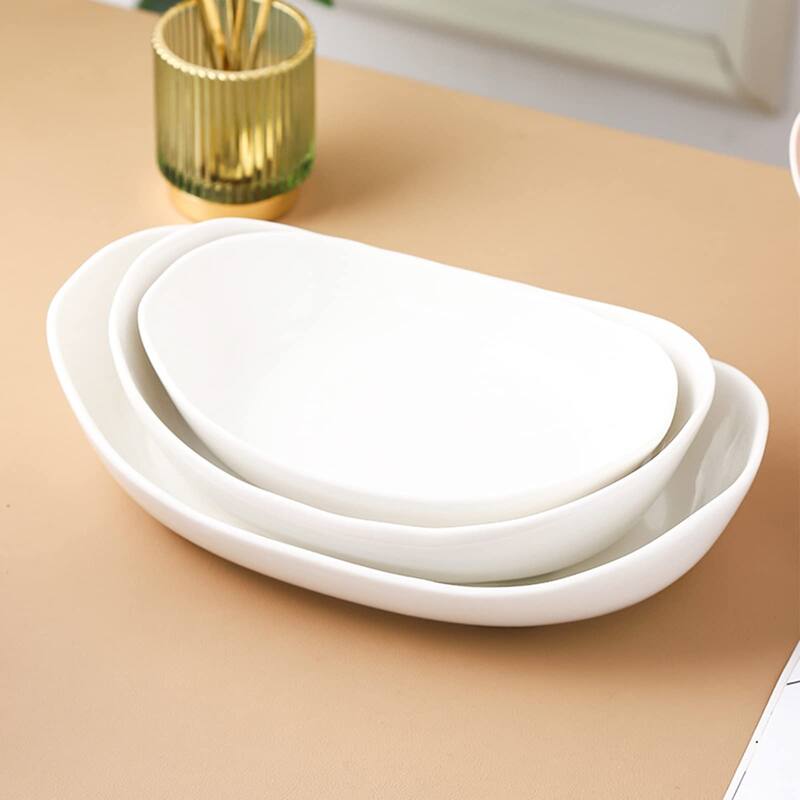 3 Tier Ceramic Fruit Bowl With Bamboo Wood Stand for Kitchen Counter,Porcelain Fruit Basket for Vegetable Storagee