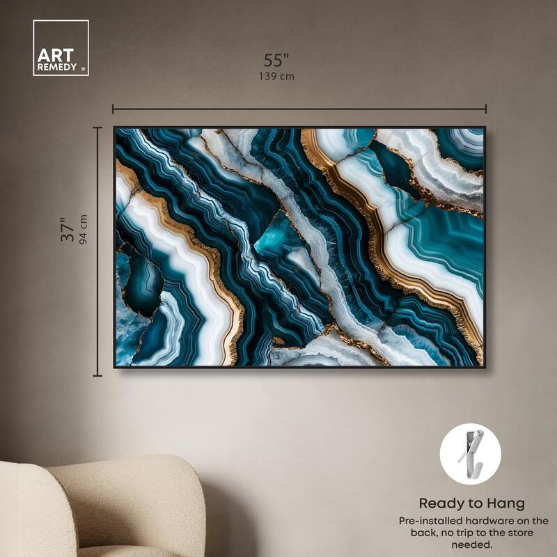 Teal Tides Treasure I Canvas by Art Remedy