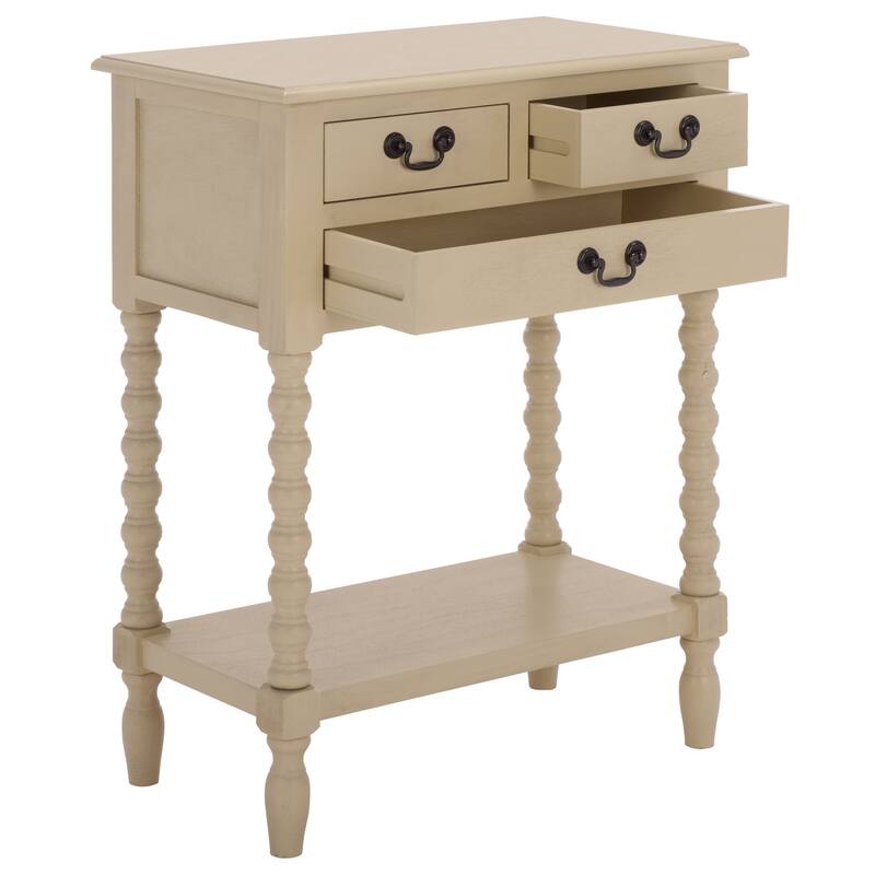 SAFAVIEH Ivie 3-Drawer Console Table - 23.5" W x 13" L x 29.5" H - 23.5" W x 13" L x 29.5" H - 24"W x 13"D x 30"H