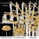 preview thumbnail 7 of 24, Modern Tree Branch Chandelier Gold,Crystal Chandelier for Dining Room