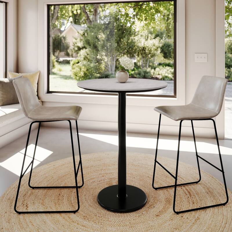 Commercial HPL Tabletop with Bar Height Round Base