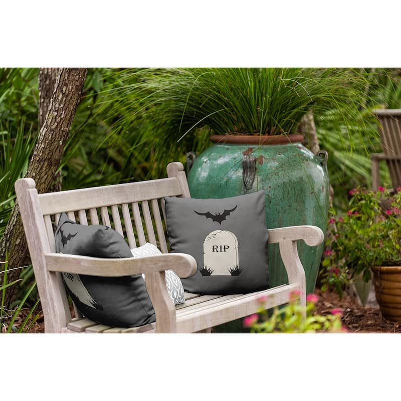 RIP Halloween Indoor/Outdoor Throw Pillow