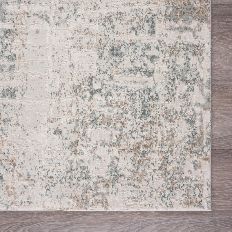 Sevita Gray/Cream Abstract Contemporary Area Rug