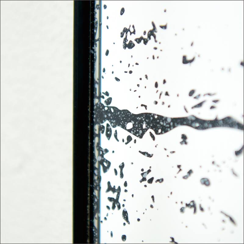 Square wall-mounted mirror - Black,White