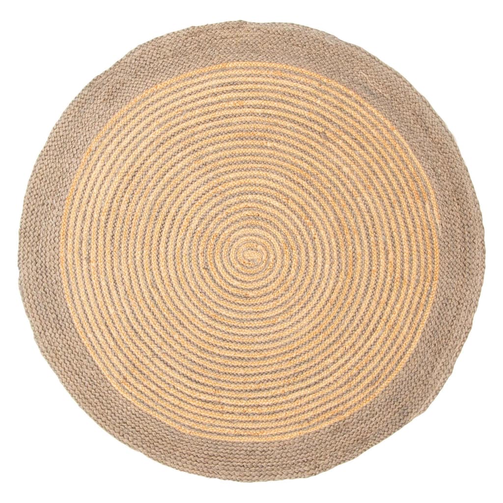 ECARPETGALLERY Braided Weave Palas Denizli Tan Jute Rug - 3'10 x 3'10