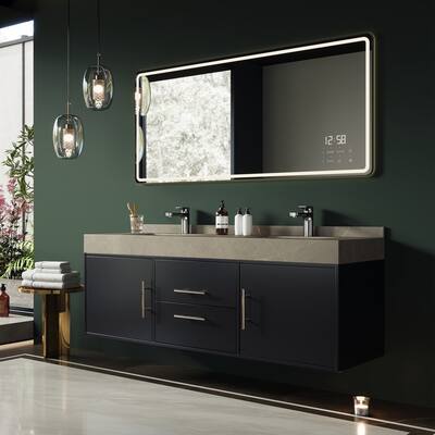 59.06'' Single Bathroom Vanity with Cultured Marble Top
