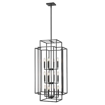 Titania 12 Light Pendant - Matte Black - Matte Black