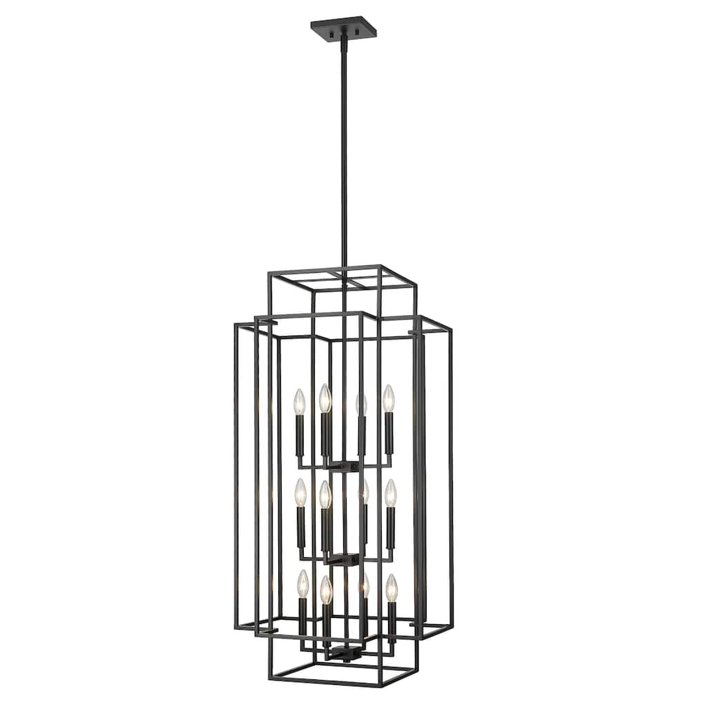 Titania 12 Light Pendant - Matte Black - Matte Black