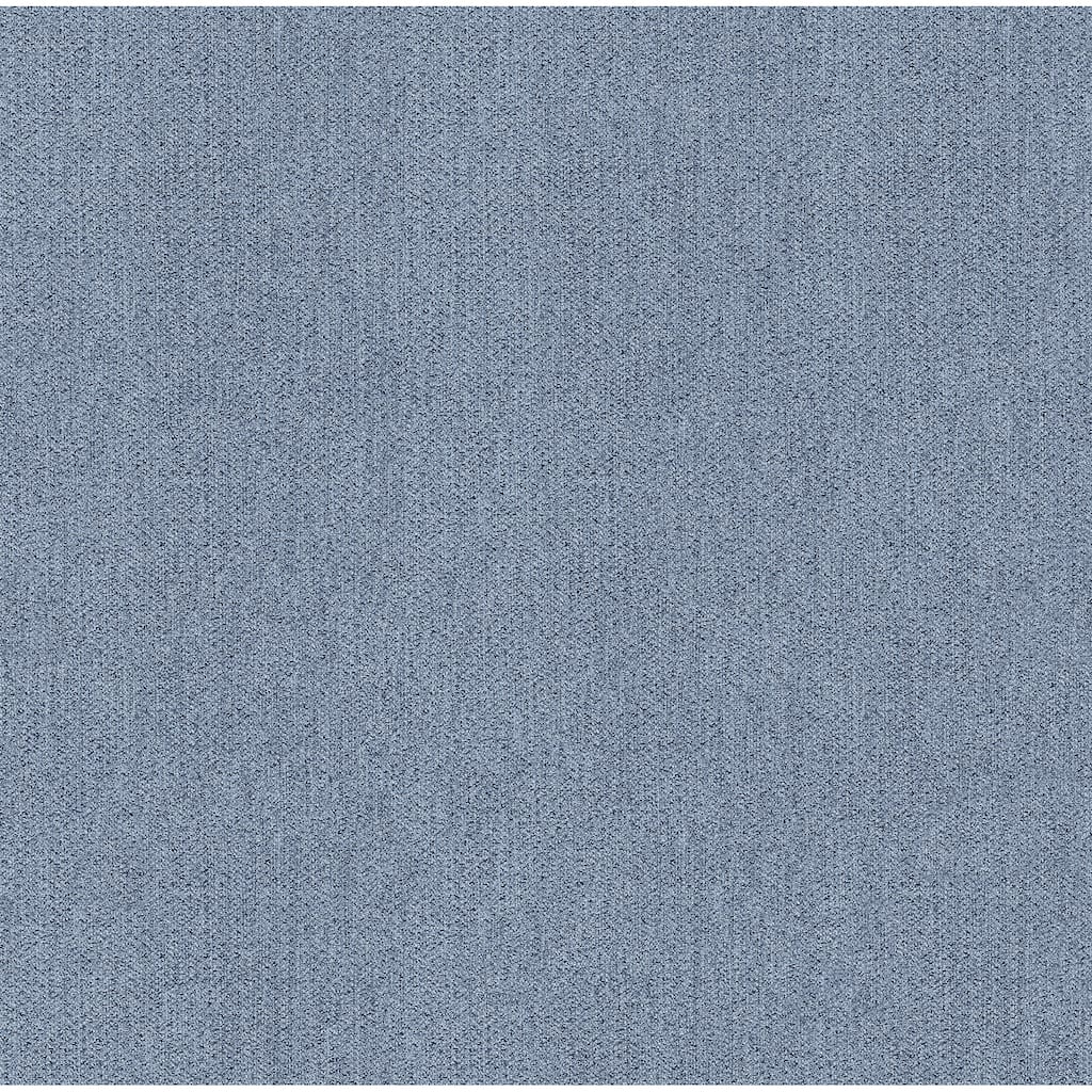 A-Street Prints Sydney Navy Faux Linen Wallpaper