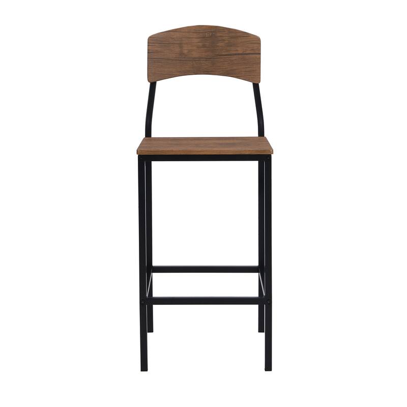 Metal Frame Kitchen Set Drop Leaf Dining Table Set with 4 Chairs