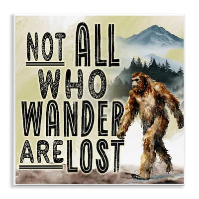 Stupell Not All Who Wander Phrase Wall Plaque Art Design By Nicole DeCamp