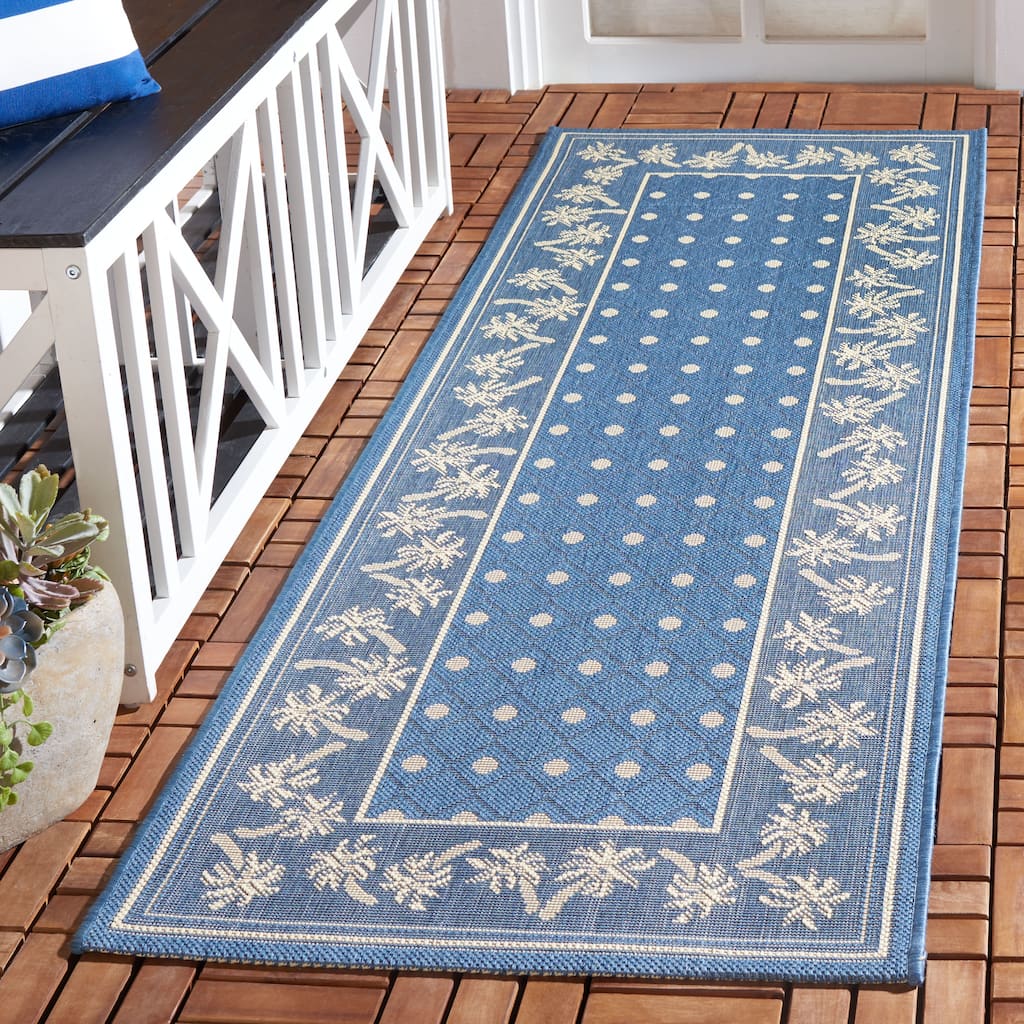 SAFAVIEH Courtyard Merilin Indoor/ Outdoor Geometric Area Rug