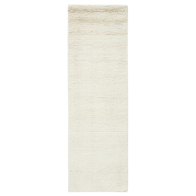Terra by Obeetee Bliss Solid Rug - Ivory - 2'6" x 8'