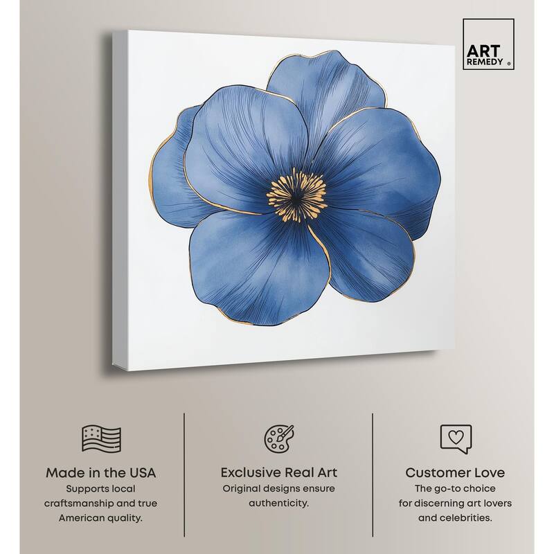 Blue Brilliance II Canvas by Art Remedy, Gallery Wrapped