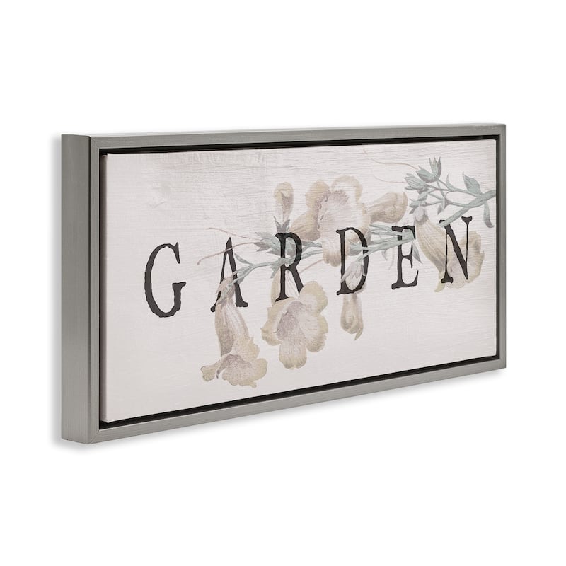 Stupell Rustic Garden & Flower Framed Floater Canvas Wall Art Design By Lil' Rue