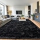preview thumbnail 31 of 52, Living Room Bedroom Super Soft Pile Area Rug, Modern Shaggy Rugs, Non-Slip Pile Rugs for Kids 8'x10' - black - Rectangle
