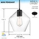 preview thumbnail 2 of 1, Minka-Lavery Clarity 1-Light Pendant-Modern, Coal Black Finish, Clear Glass Shades