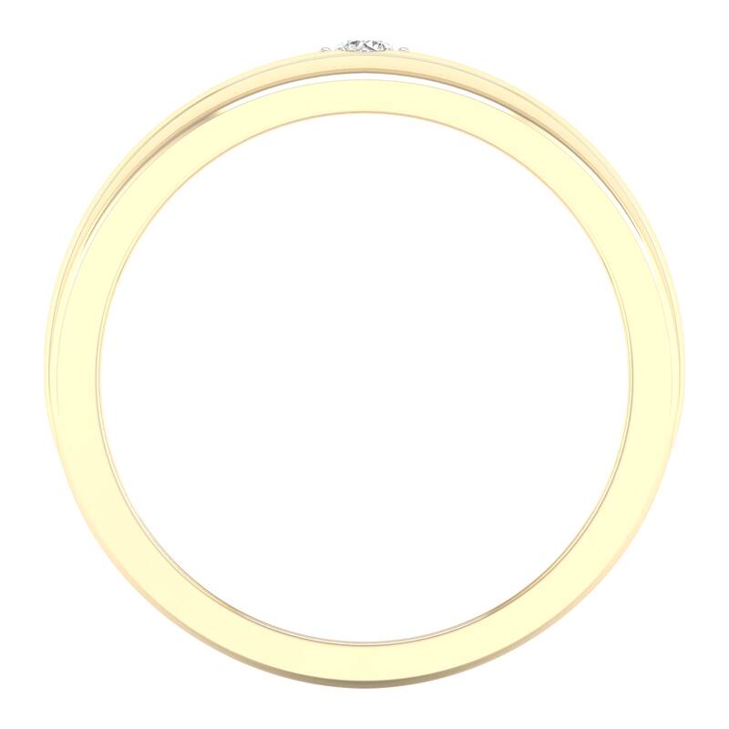 1/20ct TDW Diamond Wedding Band in 10K Gold for Men