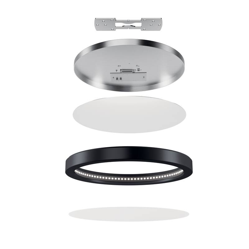 Kichler Lighting Ara 11.25" Round LED Flush mount in Black - 11.03