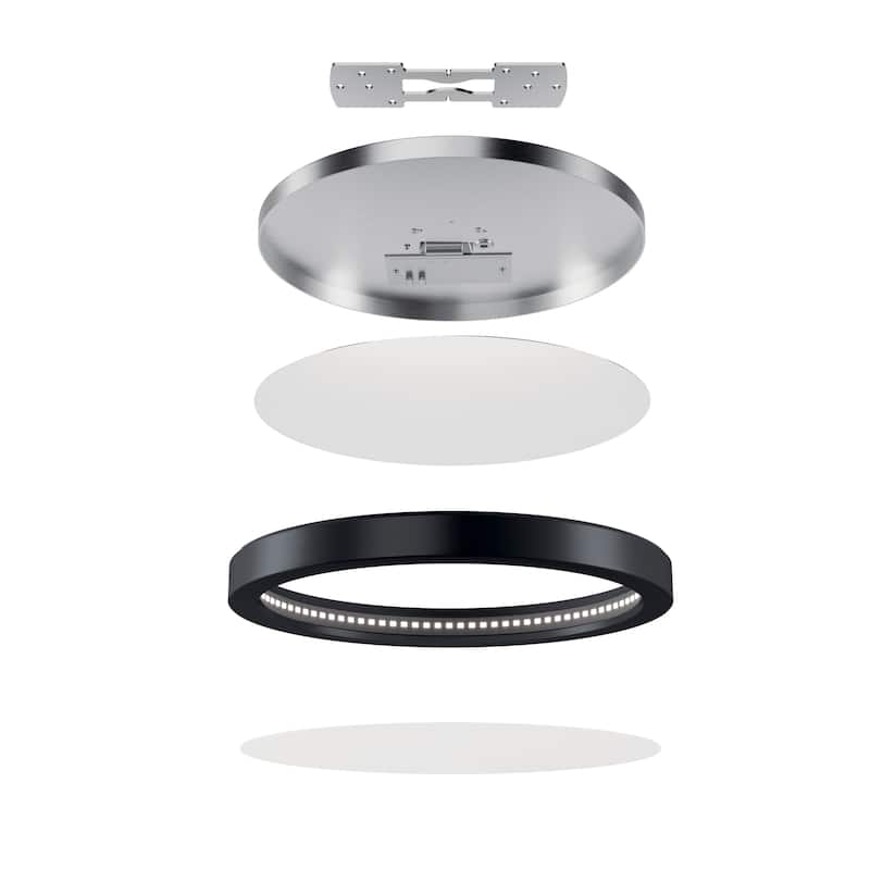 Kichler Lighting Ara 9.25" Round LED Flush mount in Black - 9.02
