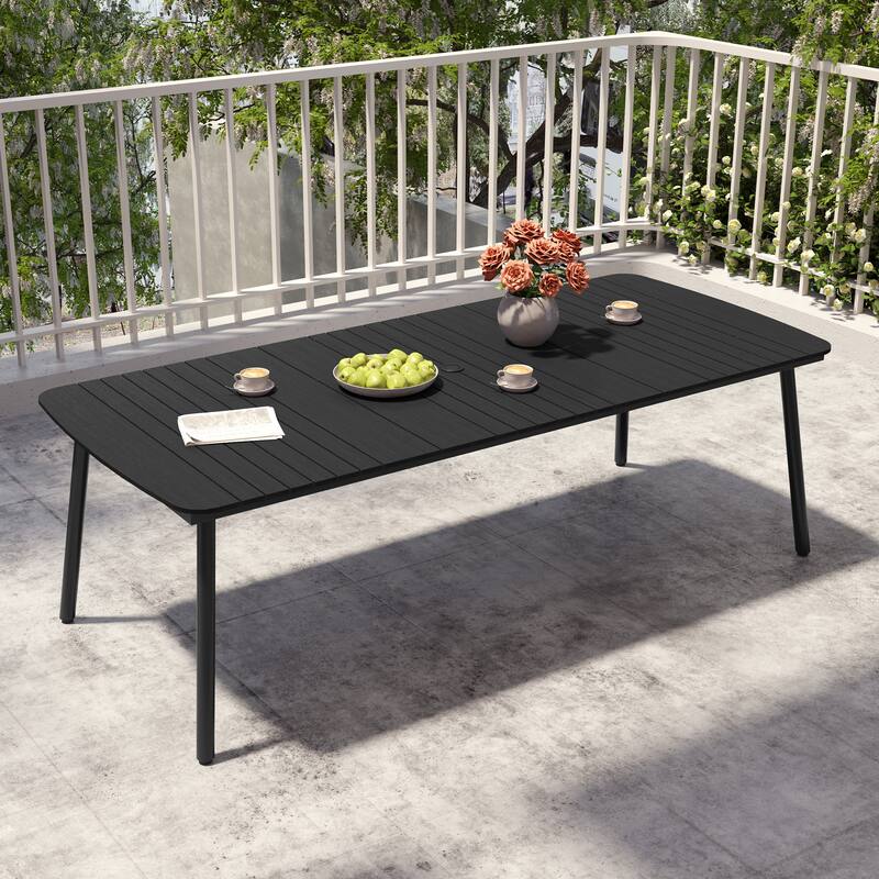 VredHom Outdoor Rectangular Aluminum Dining Table