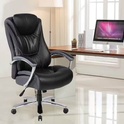 Ergonomic Design High Backrest Pu Material Office Chair With Adjustable Height